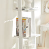 SoBuy FRG15-W Bibliothèque Étagère Murale Style échelle, Étagère échelle 4 Niveaux- Blanc 33 x 180 cm