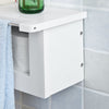 SoBuy FRG175-W Dérouleur Papier Toilette Distributeur WC Porte Papier Mural avec Support pour Déposer Smartphone et Porte-revues