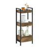 SoBuy FRG226-F Étagère de Salle de Bain, Rangement Serviteur de Douche avec 3 paniers, Tour de Rangement Etagère de Stockage 28x20x74 cm