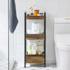 SoBuy FRG226-F Étagère de Salle de Bain, Rangement Serviteur de Douche avec 3 paniers, Tour de Rangement Etagère de Stockage 28x20x74 cm