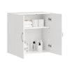 SoBuy FRG231-W Meuble Haut Salle de Bain Suspendu Armoire Murale avec Étagère Réglable et Porte Rangement Mural Compact pour Salle de Bain, WC ou Cuisine Blanche 60x30x60 cm