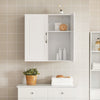 SoBuy FRG231-W Meuble Haut Salle de Bain Suspendu Armoire Murale avec Étagère Réglable et Porte Rangement Mural Compact pour Salle de Bain, WC ou Cuisine Blanche 60x30x60 cm
