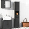 SoBuy FRG236-DG Meuble Colonne Salle de Bain Armoire Rangement Haute avec 2 Portes, 1 Tiroir et Niche Ouverte Meuble de Rangement pour Salle de Bain,WC, SDB, Toilette ou Cuisine 32x170x30cm
