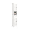 SoBuy FRG236-W Meuble Colonne Salle de Bain Armoire Rangement Haute avec 2 Portes, 1 Tiroir et Niche Ouverte Meuble de Rangement pour Salle de Bain,WC, SDB, Toilette ou Cuisine 32x170x30cm