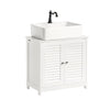 SoBuy FRG237-W Meuble Sous-Lavabo Meuble de Salle de Bain Vasque, 2 portes et 2 étages