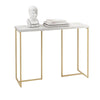 SoBuy FSB58-G Table Console Table d'Appoint Bout de Canapé Table d’Entrée Effet Marbre Cadre en Fer Haute Qualité
