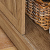 SoBuy FSB60-BR Commode Meuble Bas Placard de Rangement Buffet avec Porte de Grange Coulissante Armoire à Chaussures Commode à Chaussures