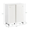 SoBuy FSB62-W Meuble de Rangement Buffet Commode – Armoire à Chaussures à 2 Portes Coulissantes, Étagères Réglables, Meuble Cuisine Design Moderne – Entrée Salon Cuisine – 70x37x87cm Blanc
