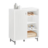 SoBuy FSB62-W Meuble de Rangement Buffet Commode – Armoire à Chaussures à 2 Portes Coulissantes, Étagères Réglables, Meuble Cuisine Design Moderne – Entrée Salon Cuisine – 70x37x87cm Blanc
