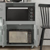 SoBuy FSB78-HG Desserte à roulettes, Îlot Central avec Roues, Meuble de Rangement pour Cuisine, Support Micro-Ondes, Desserte Mobile pour Salle à Manger et Bureau à Domicile 88,5 x 40 x 89 cm Gris