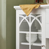SoBuy FSB79-W Buffet Commode Dressoir Armoire de Cuisine Multi-Rangement avec 2 Portes Vitrées, 2 Tiroirs, 2 Compartiment