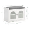 SoBuy FSR121-W Banc à Chaussures, Meuble d’Entrée, Meuble à Chaussures, Banquette Confortable