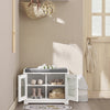 SoBuy FSR121-W Banc à Chaussures, Meuble d’Entrée, Meuble à Chaussures, Banquette Confortable