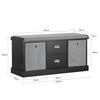 SoBuy FSR66-SCH Banc de Rangement avec Coussin Rembourré, 2 Tiroirs et 2 Paniers Meuble Bas Entrée Commode à Chaussure Banquette