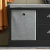 SoBuy FSR66-SCH Banc de Rangement avec Coussin Rembourré, 2 Tiroirs et 2 Paniers Meuble Bas Entrée Commode à Chaussure Banquette