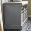 SoBuy FSR67-DG Banc de Rangement avec Coussin Rembourré, 2 Compartiments et 3 Paniers Meuble Bas Entrée