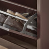SoBuy FSR87-BR Meuble de Rangement à Chaussures Armoire à Chaussures Commode à Chaussures 2 abattants et Compartiment