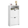 SoBuy FSR87-K-W Meuble à chaussures Armoire à Chaussures Commode à Chaussures 2 abattants