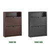 SoBuy FSR87-BR Meuble de Rangement à Chaussures Armoire à Chaussures Commode à Chaussures 2 abattants et Compartiment