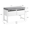SoBuy FSR88-W Banc de Rangement avec Coussin Rembourré Meuble Bas Entrée Commode à Chaussure Banquette Confortable ave