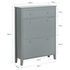 SoBuy FSR89-HG Meuble Chaussure Entrée à Abattants et Tiroir – Armoire à Chaussures Fine Rangement Chaussures Gris 80x25x108 cm, Grande Capacité, Design Compact