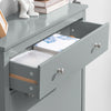 SoBuy FSR89-HG Meuble Chaussure Entrée à Abattants et Tiroir – Armoire à Chaussures Fine Rangement Chaussures Gris 80x25x108 cm, Grande Capacité, Design Compact