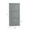 SoBuy FSR94-HG Armoire à Chaussures, Meuble à Chaussures d'Entree, Meuble de Rangement, Placard Chaussures, Commode à 3 Abattants pour Entrée, Couloir et Chambre, L53xP24xH117 cm, Gris