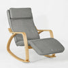 SoBuy FST18-DG Rocking Chair Fauteuil à Bascule avec Repose-pieds