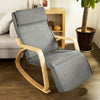 SoBuy FST18-DG Rocking Chair Fauteuil à Bascule avec Repose-pieds