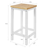 SoBuy FST29-WNx2 Lot de 2 Chaises Tabourets de Cuisine en Bois avec Repose-Pieds