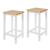 SoBuy FST29-WNx2 Lot de 2 Chaises Tabourets de Cuisine en Bois avec Repose-Pieds