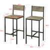 SoBuy FST53x2 Lot de 2 Chaises Tabourets de Bar Cuisine Chaises de Bar, avec Repose-Pieds