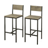 SoBuy FST53x2 Lot de 2 Chaises Tabourets de Bar Cuisine Chaises de Bar, avec Repose-Pieds