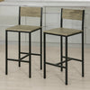 SoBuy FST53x2 Lot de 2 Chaises Tabourets de Bar Cuisine Chaises de Bar, avec Repose-Pieds