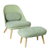 SoBuy FST63-GR Fauteuil Relax avec Repose-Pieds Tabouret Chauffeuse Salon Chambre