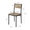 SoBuy OGT28-N+FST72-Nx4 Table de Salle à Manger avec 4 Chaises Lot Table et 4 Chaise de Style Industriel