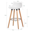 SoBuy FST86-W Tabouret de Bar Tabouret Haut de Bistrot Chaise de Bar avec Repose-Pieds et Dossier