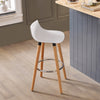 SoBuy FST86-W Tabouret de Bar Tabouret Haut de Bistrot Chaise de Bar avec Repose-Pieds et Dossier