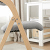 SoBuy FST92-N Chaise Pliante Bois Rembourrée Ergonomique - Chaise de Cuisine et de Bureau Compacte pour Salle à Manger ou Salon, pour Petits Espaces, Gris Clair