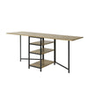 SoBuy FWT62-N Table Pliante avec 2 Abattants et 3 Étagères de Rangement, Table de Cuisine Salle à Manger Pliable, Économie d'espace, 180 x 60 x 77cm