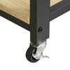SoBuy FWT83-N Table d'appoint Rotative,Table Console Mobile avec 2 étagères de Rangement et 6 roulettes