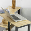 SoBuy FWT83-N Table d'appoint Rotative,Table Console Mobile avec 2 étagères de Rangement et 6 roulettes