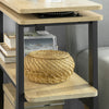 SoBuy FWT83-N Table d'appoint Rotative,Table Console Mobile avec 2 étagères de Rangement et 6 roulettes