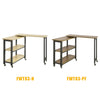 SoBuy FWT83-N Table d'appoint Rotative,Table Console Mobile avec 2 étagères de Rangement et 6 roulettes