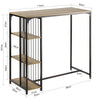 SoBuy FWT84-PF Table Haute de Bar Mange-Debout Table à Manger Table de Bistrot avec 3 Étagères
