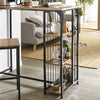 SoBuy FWT84-PF Table Haute de Bar Mange-Debout Table à Manger Table de Bistrot avec 3 Étagères
