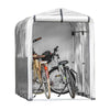 SoBuy KLS11 Abri de Jardin, Cabane de Jardin Exterieur Imperméable, abri Moto, Garage pour Vélo et Outils, Abri Vélo, Rangement et Stockage, Argent, 120x176x163 cm
