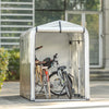 SoBuy KLS11 Abri de Jardin, Cabane de Jardin Exterieur Imperméable, abri Moto, Garage pour Vélo et Outils, Abri Vélo, Rangement et Stockage, Argent, 120x176x163 cm