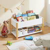 SoBuy KMB35-W Bibliothèque Enfants, Étagère à Livres, Étagère de Rangement pour Livres et Jouets, Meuble de Rangement, Organisateur de Jouets et Livres Multifonctionnel à 2 Étagères, L85xP42xH45 cm