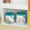 SoBuy KMB37-W Étagère de Rangement pour Livres et Jouets Enfant Bibliothèque avec 2 Paniers